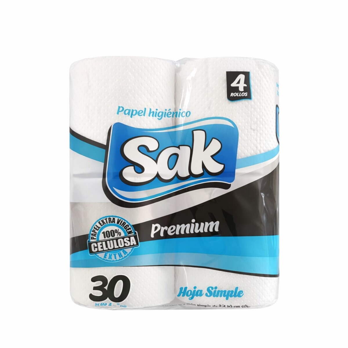 Pack X4 Papel Higiénico Sak Premium 30 Metros 
