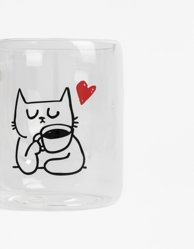 Artículos cocina Taza De Vidrio Con Estampa - Combinacion Tricolor