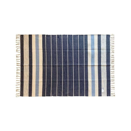 Alfombra C/Flecos 122X178Cm Centro Azul
