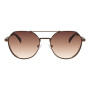 Lentes de sol De Acero Inoxidable Redondo Flap Naranja/Marrón