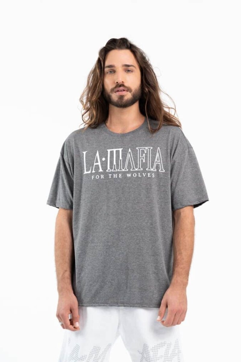 REMERA BANDANA MESCLA LA MAFIA GRIS 