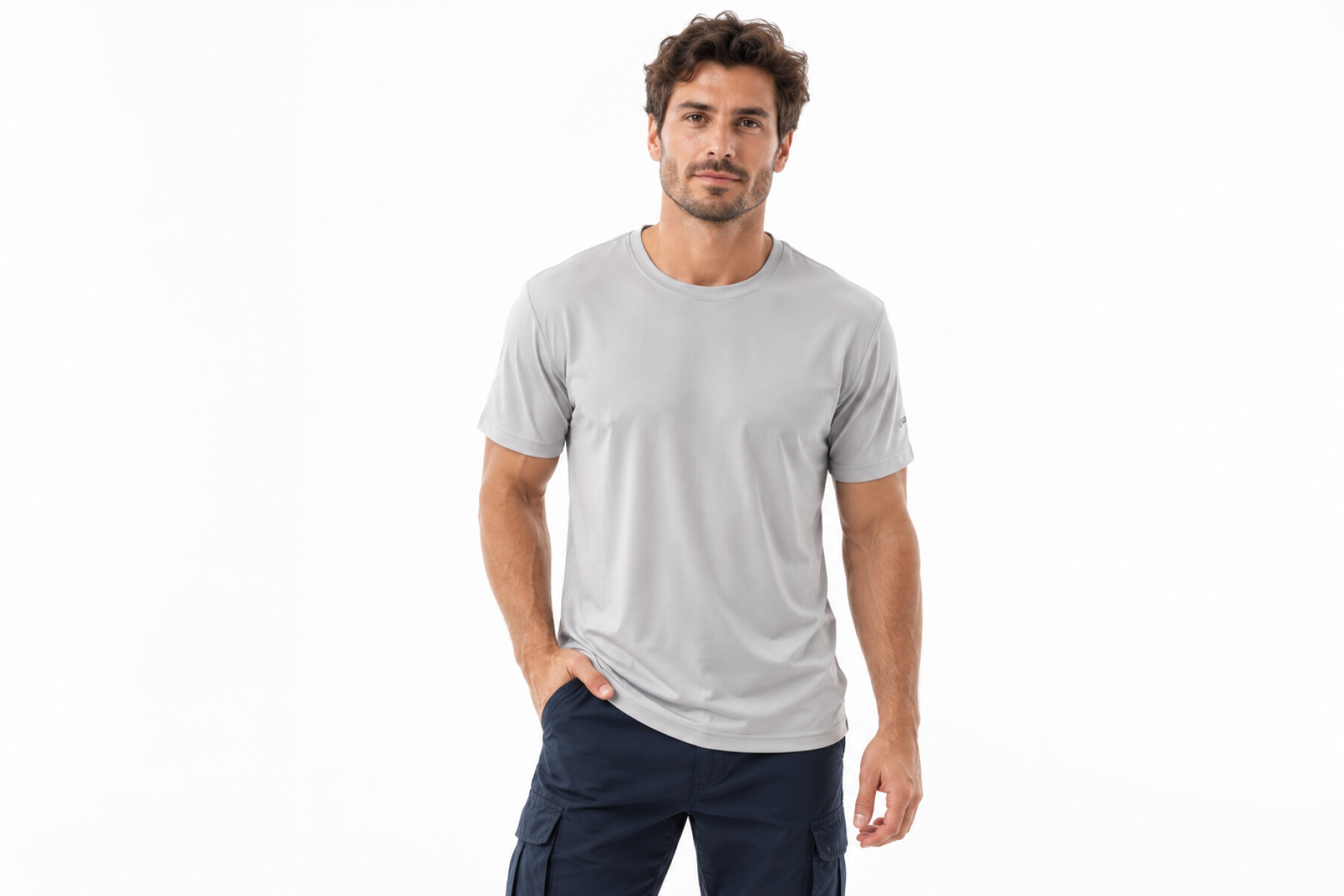 REMERA DRY FIT JASPEADA - Gris 