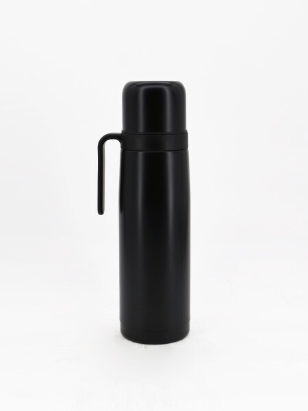 TERMO INOX CON ASA 1 LITRO NEGRO