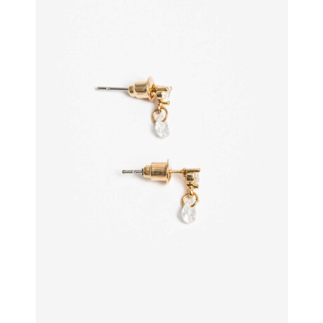 Aros Con Cubic Zirconia Dorado