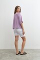 Sweater oversized escote V lavanda
