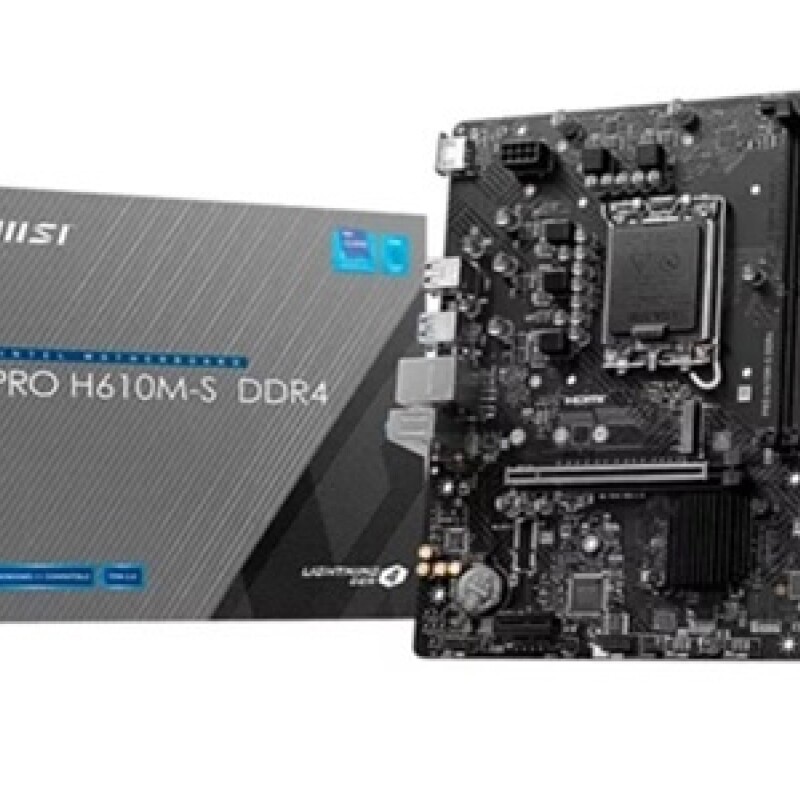 MSI - 824142357712 - Motherboard - Micro ATX - LGA1700 Socket - Intel H610 - para Core i9 / para Core i7 / para Core i5 / para C MSI - 824142357712 - Motherboard - Micro ATX - LGA1700 Socket - Intel H610 - para Core i9 / para Core i7 / para Core i5 / para C