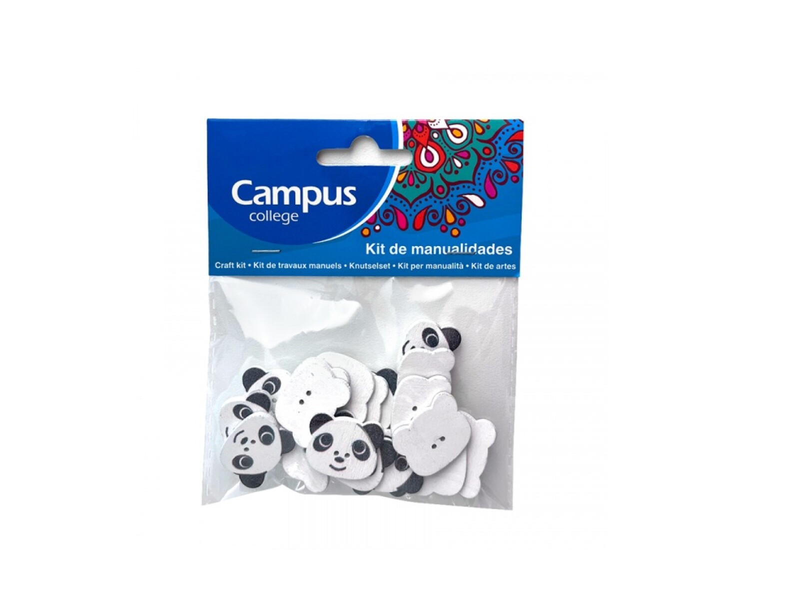 Confetti Campus Madera Osos Panda x 20 