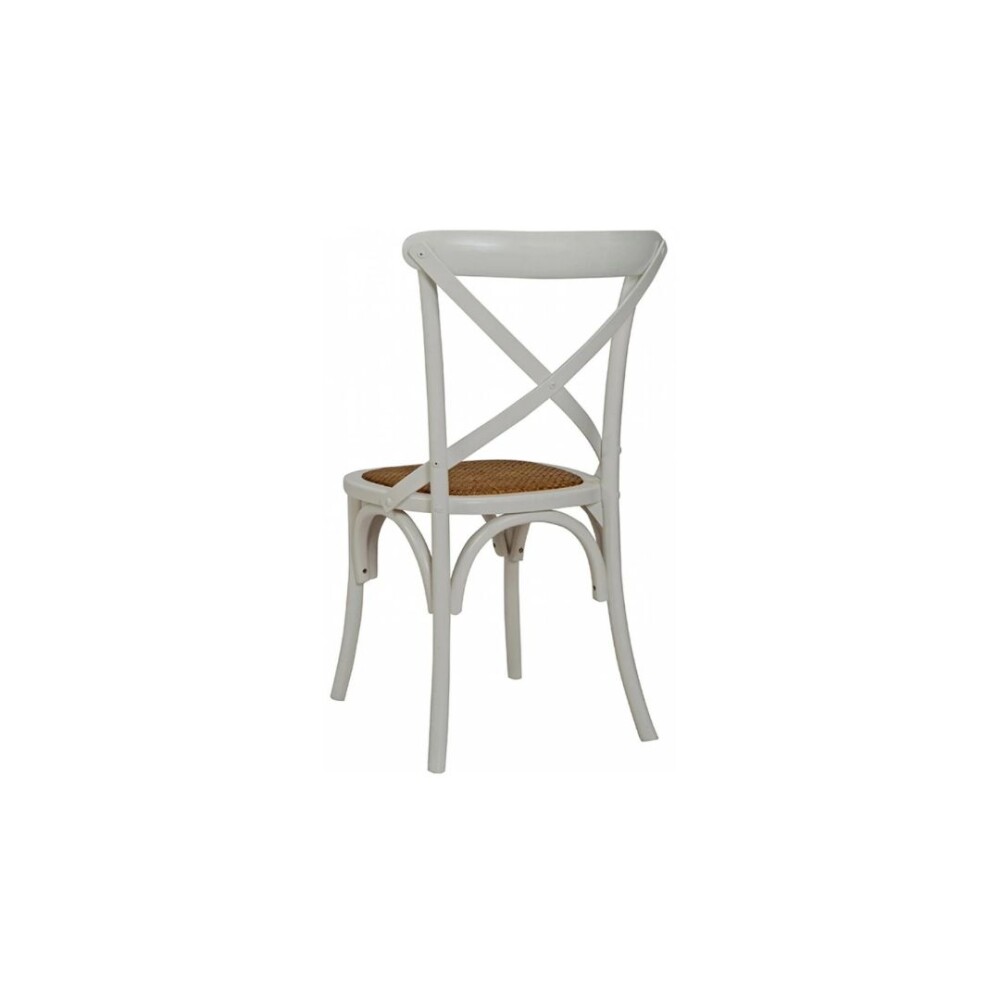 SILLA DE COMEDOR - MADERA BLANCO CRUCETA Blanco