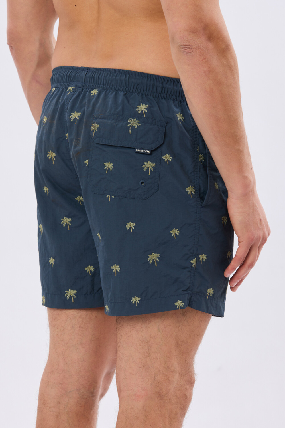 SHORT DE BAÑO BORDADO Azul