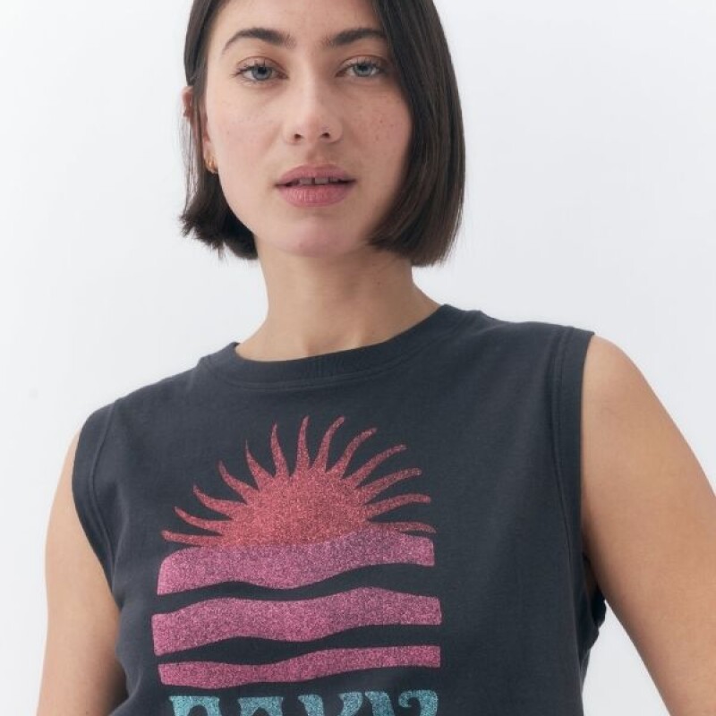 Musculosa Algodon Roxy Negro