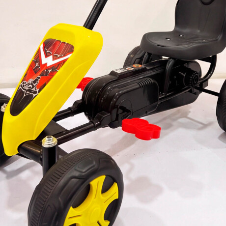 Auto Go Karting Pedal Infantil Cuatriciclo Carrera Amarillo