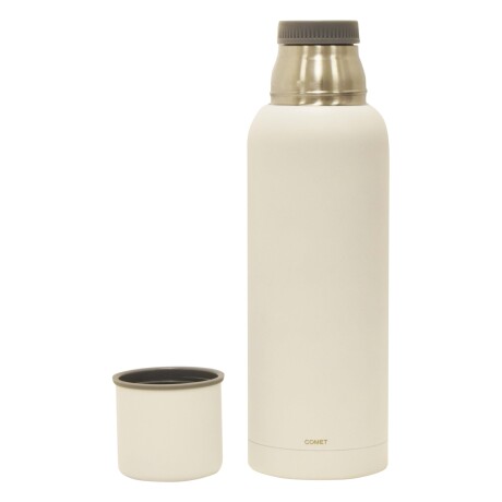 Termo Bala S/Manija Acero Inox 1Lt Mantiene Frío Calor Comet Blanco