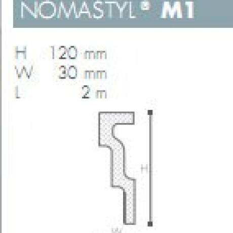 MOLDURA POLIESTIRENO NOMASTYL- M1 - 2 mts - N/A