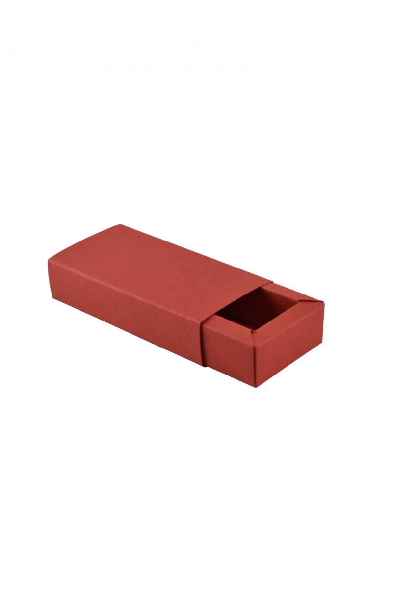 Caja eco bombones delux 6x12x2,5 cm. (3 bombones) - ROJO 