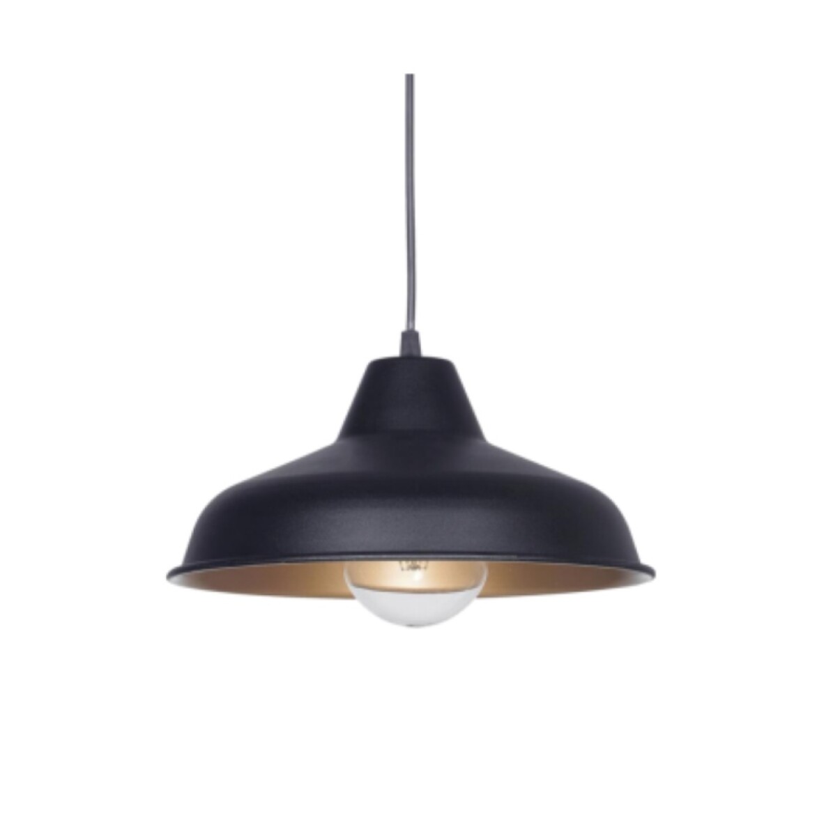 COLGANTE 1L GONNET E27 NEGRO Y DORADO 31CM 