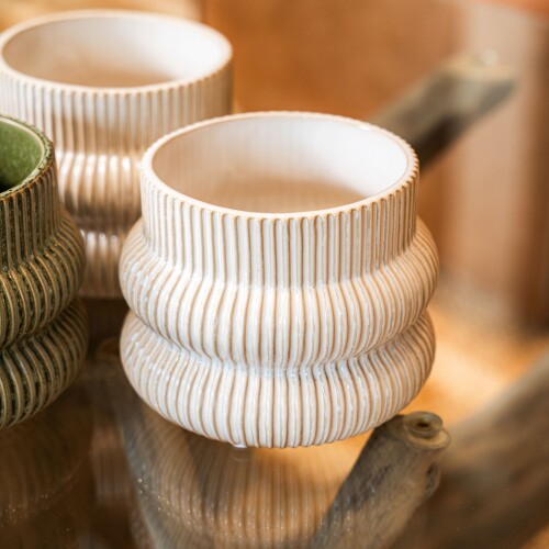 Maceta / Jarrón cerámica blanco Maceta / Jarrón cerámica blanco