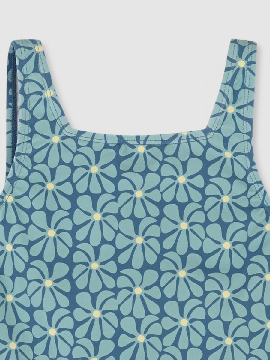 Bañador Estampado Retro Azul