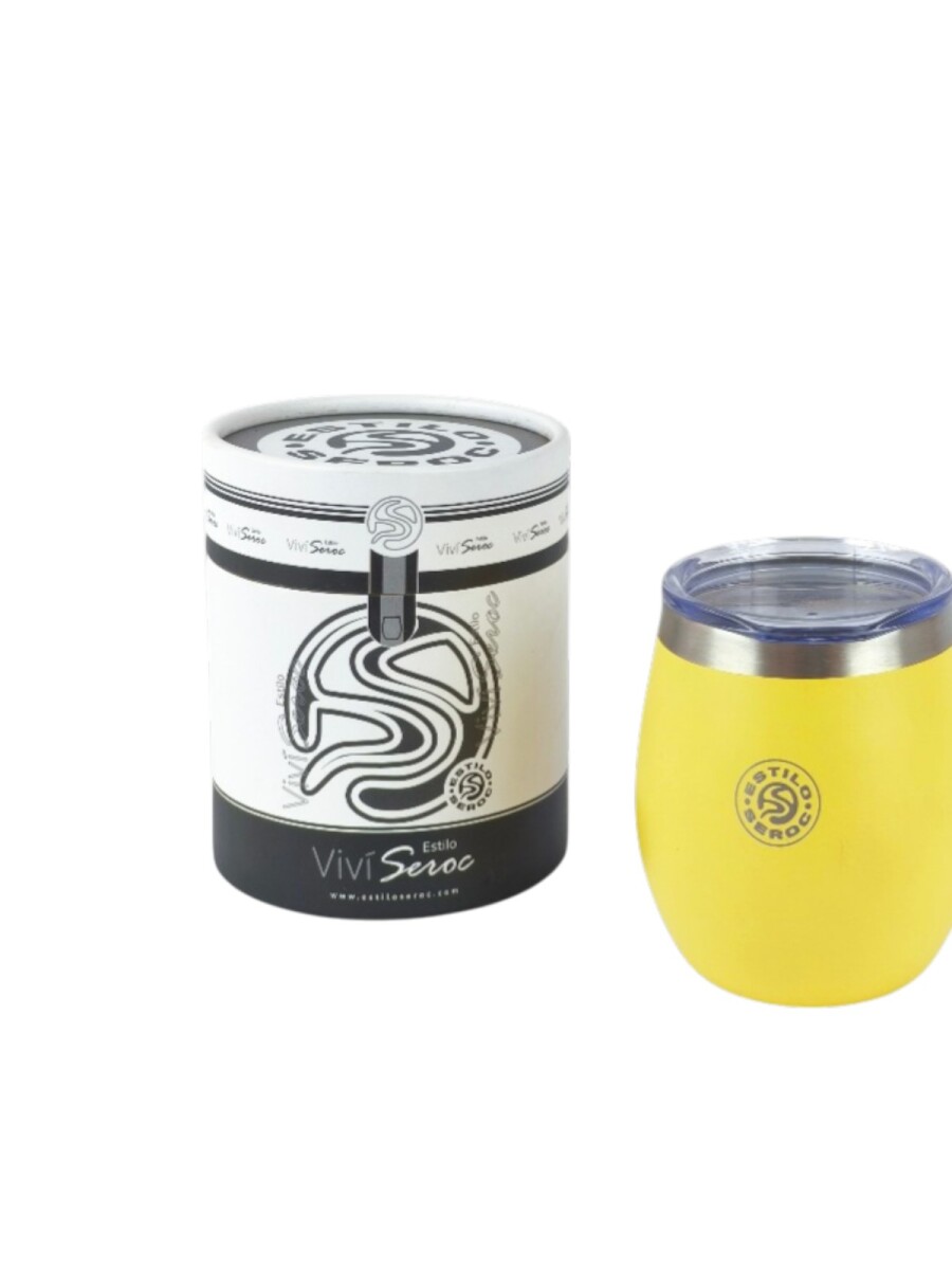 Mate Acero Color 8oz - Amarillo 