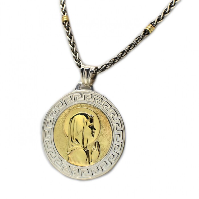 Cadena y Medalla en Oro y Plata 925 Cadena y Medalla en Oro y Plata 925