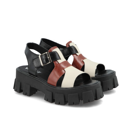 SANDALIAS VENET - CUERO RIA MARRON