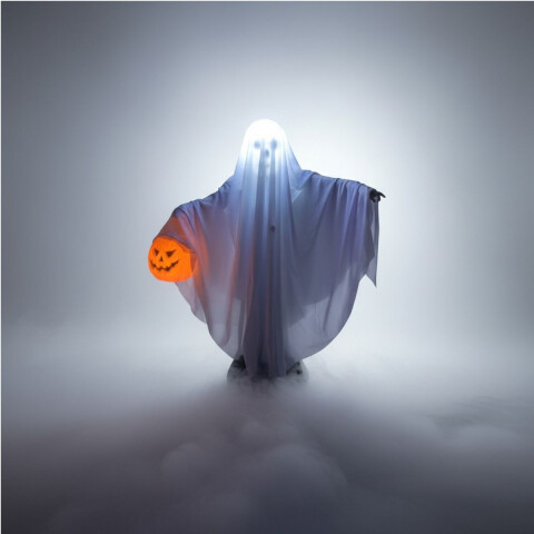 Fantasma Luz, Sonido y Movimiento - Decoración Halloween Fantasma Luz, Sonido y Movimiento - Decoración Halloween