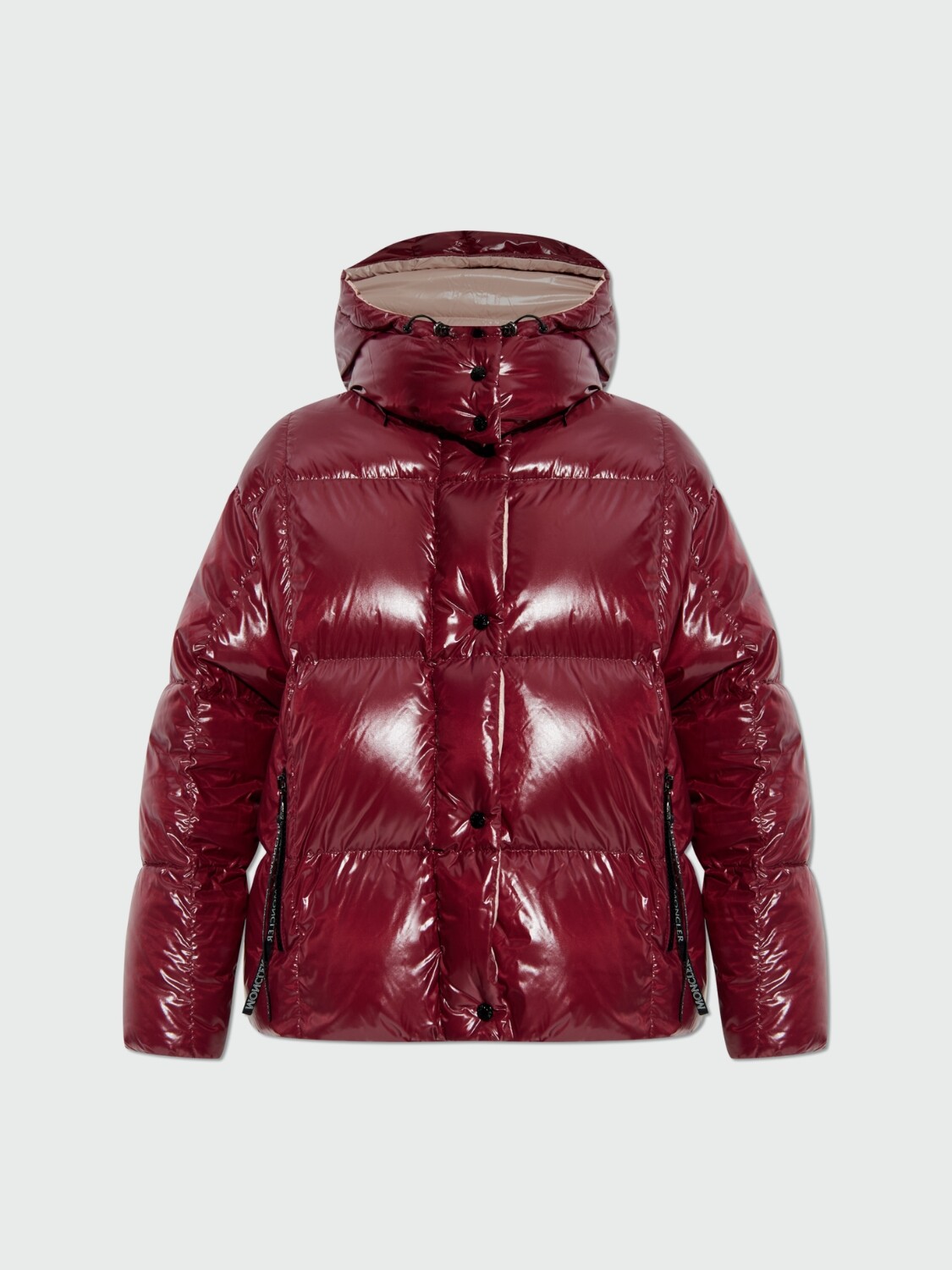 MONCLER - Campera corta de Plumas Parana Azul
