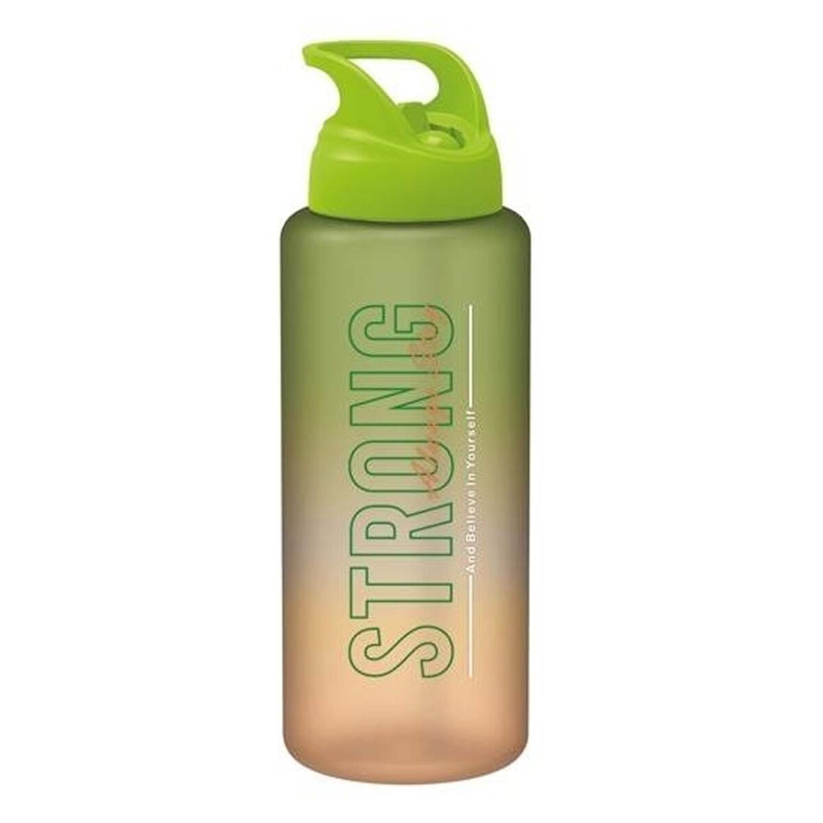 Botella Tritán Deco Letras Plástica 1Lt c/ Manija Moly Renga - Verde 