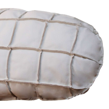 Almohadion Cuero 76x35cm oval grande Blanco