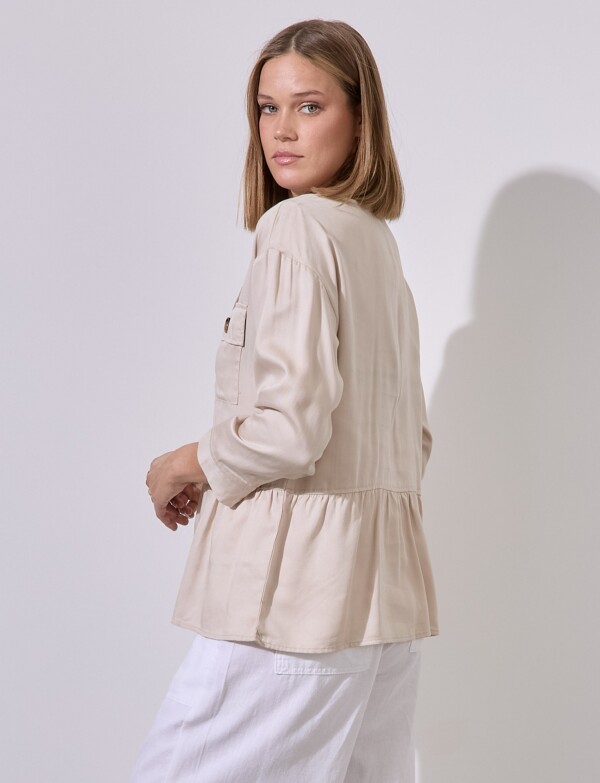 Chaqueta Tencel BEIGE