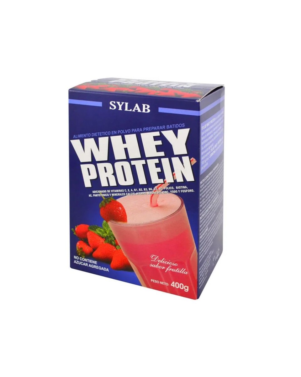 Whey Protein con Vitaminas 400g SYLAB - Sabor Frutilla 