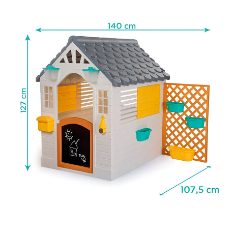 Casita Para Niños Europea C/Cerco 107x140x127 Rosa