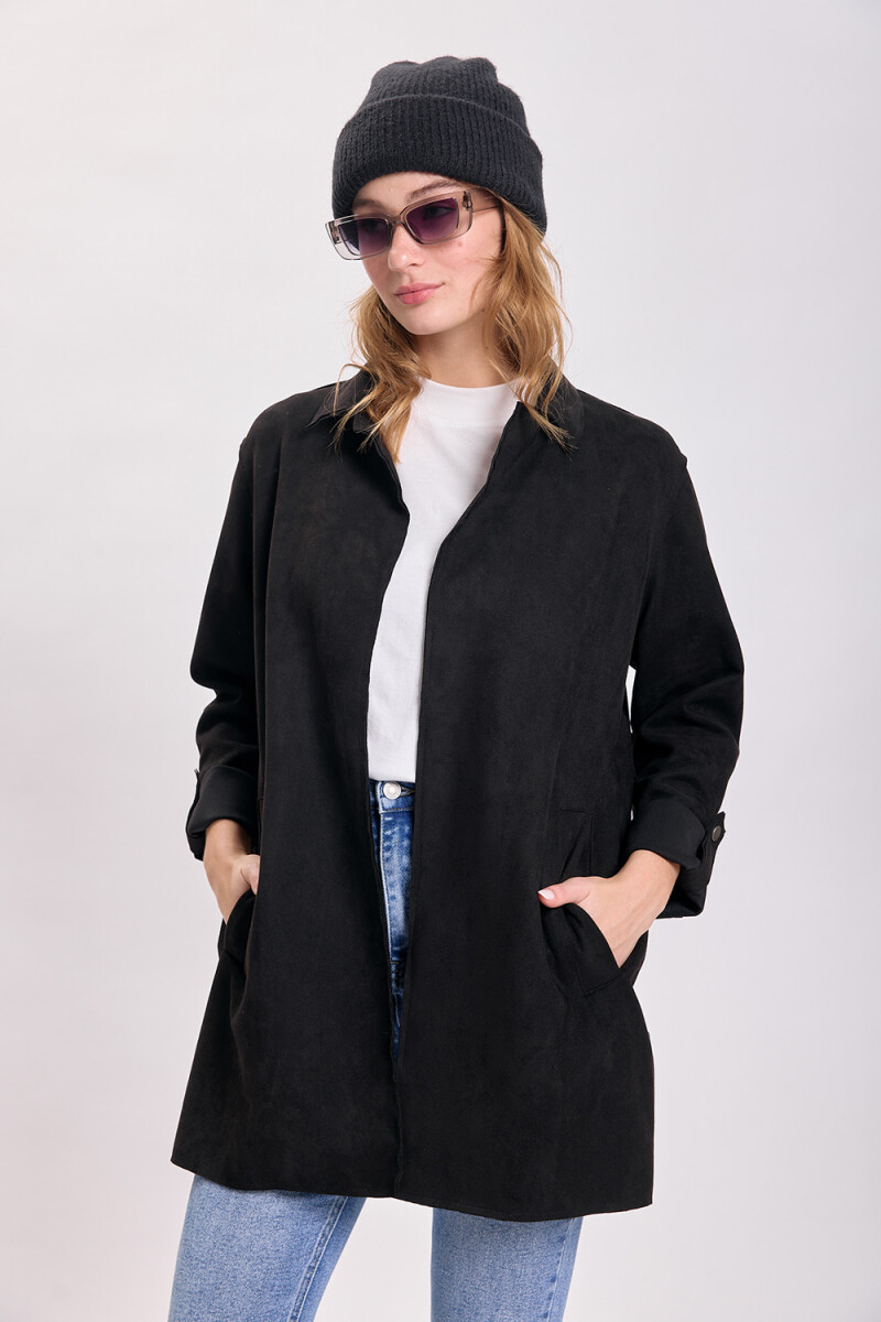 Blazer antelina Negro