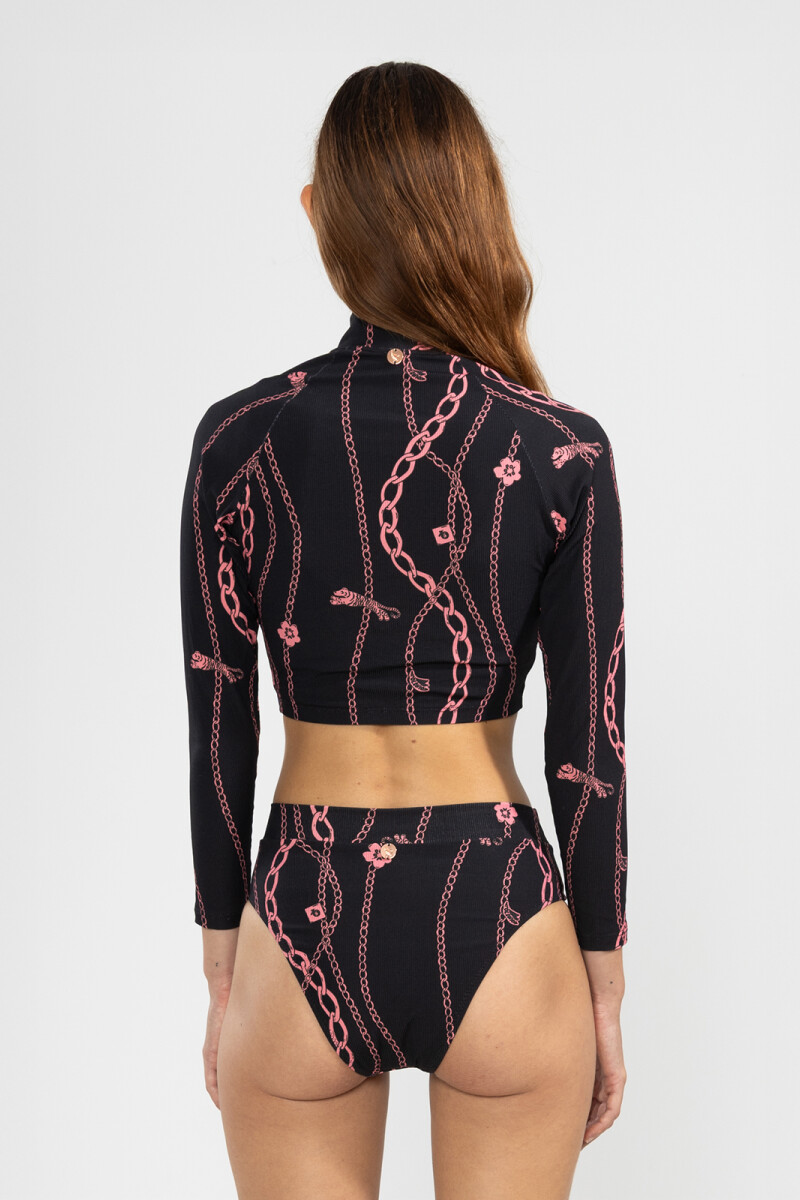 CROP TOP Chain Gang Black