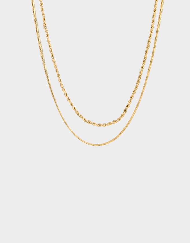 Collares Cortos Premium Silver Cortos - Dorado