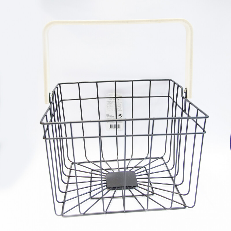 Canasto Organizador Metálico con Asa Plegable Canasto Organizador Metálico con Asa Plegable