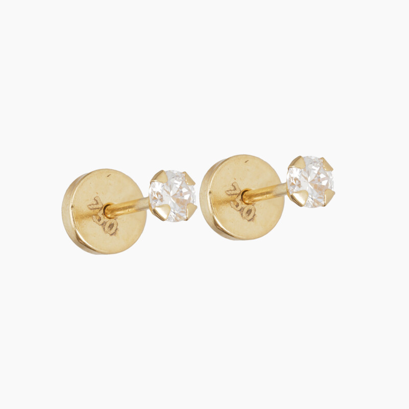 Caravanas para bebé en oro 18K con circonias Caravanas Para Bebé En Oro 18k Con Circonias