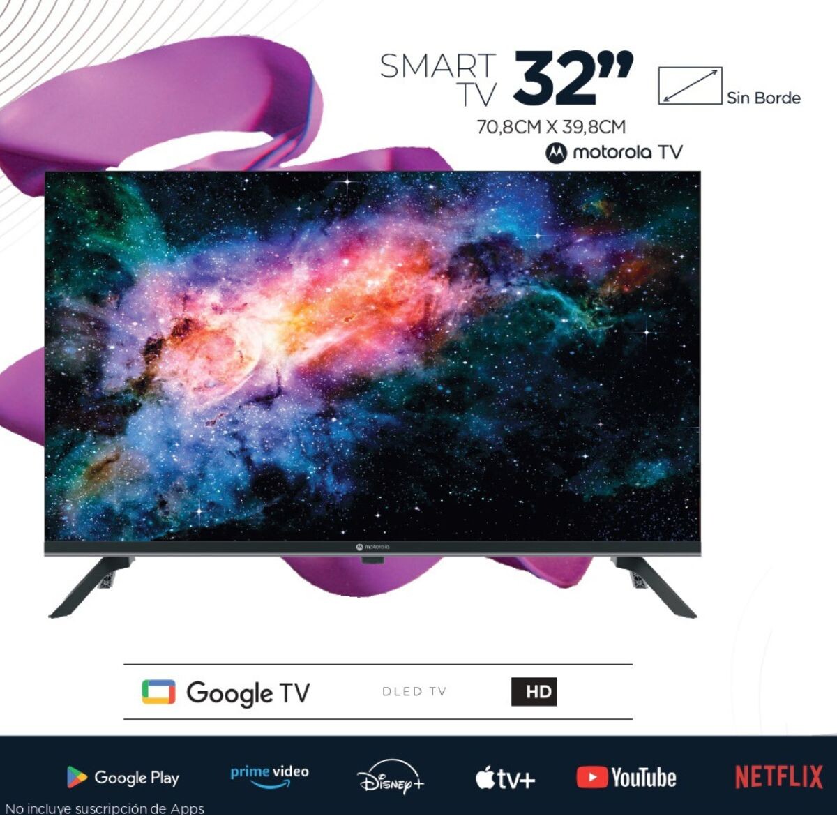 Smart TV Motorola 32 Full HD Google TV 