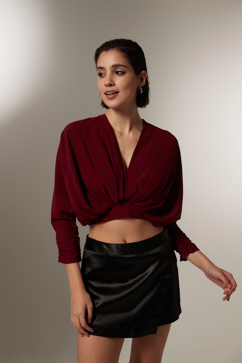 Blusa Wentu Bordeaux Oscuro