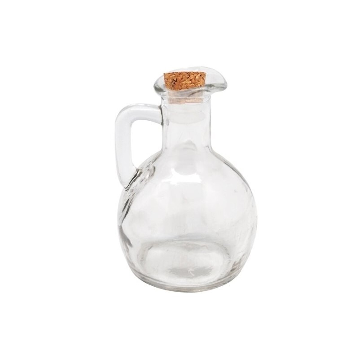 Aceitera de Vidrio 180 ml con Tapa de Corcho D7,5 x 13 cm 