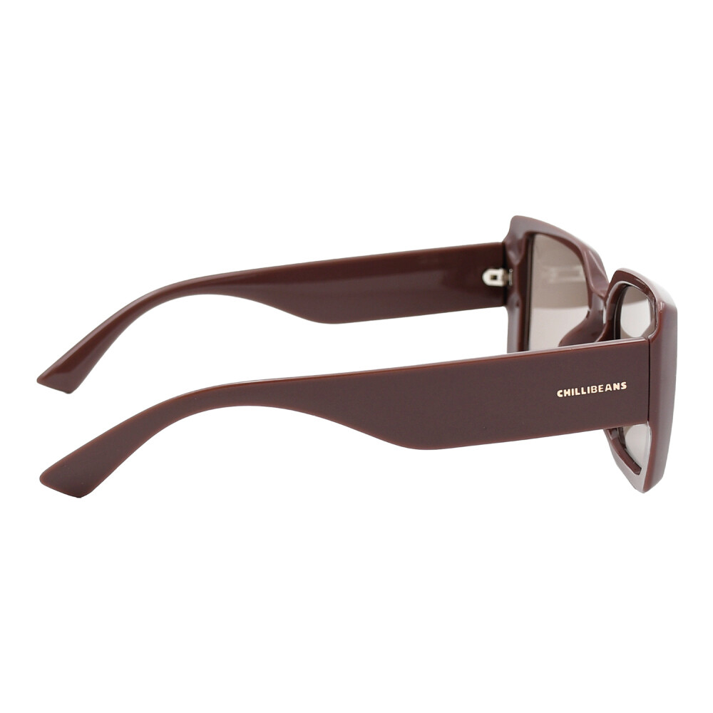 Lentes De Sol Presente Natal Atributo Cuadrado Marrón Claro/Marrón Claro