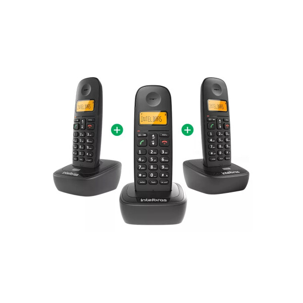 Teléfono Inalámbrico Intelbras Ts 2513 TELEFONO INTELBRAS TS2513 3 BASES NEGRO