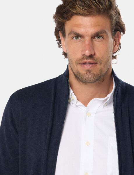 CAMPERA TEJIDA DE ALGODÓN Azul
