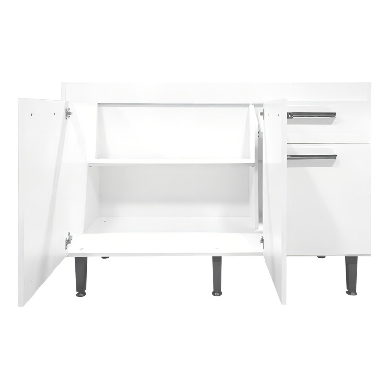Mueble Bajo Mesada + Pileta Inox Tramontina Color Blanco Mueble Bajo Mesada + Pileta Inox Tramontina Color Blanco