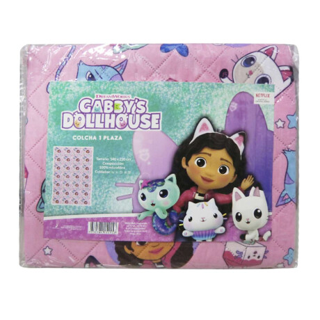 Colcha Infantil La Casa de Gabby 1 Plaza 100% Microfibra