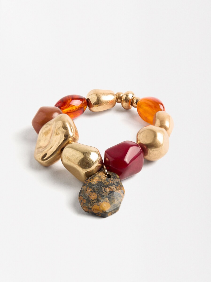 Pulsera Elástica Efecto Piedra - multicolor 
