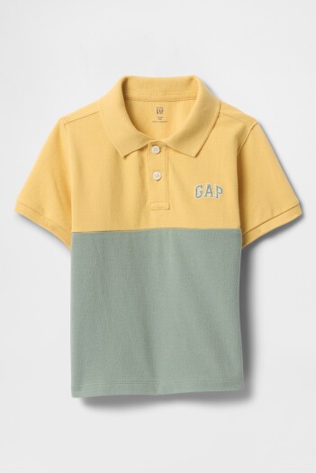 Remera Polo Pique Logo Gap Toddler Niño French Almond