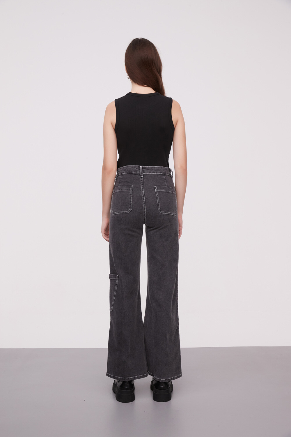 Pantalon Graena Gris Medio