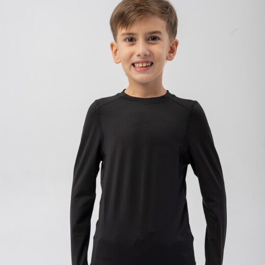 Remera Termica Menpi Alta Calidad Futbol Niño Negro S/C