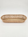 BANDEJA TEJIDA OVALADA MARRON