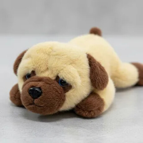 Peluches Animales Acostados Perro Crema-Marrón